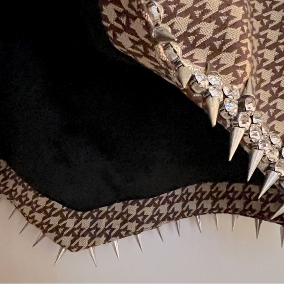 Area Embellished Houndstooth Mini Skirt - Picture 5 of 10